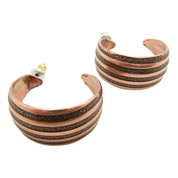 Copper Hoop Earrings CE3843CO1-1 inch in diameter Copper Hoop Earrings CE3843CO1-1 inch in diameter